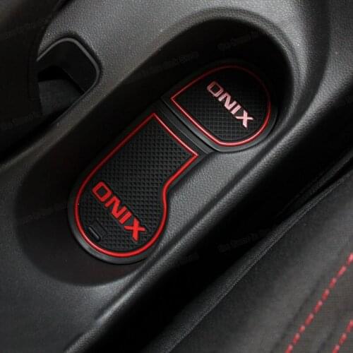 Lsrtw2017 Rubber Car Interior Gear Door Storage Box Pad Anti-slip Trims for Chevrolet Cavalier Onix 2020 2021 Accessories