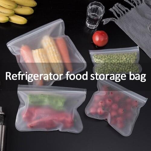 EVA food preservation bag refrigerator food storage bag fruit and vegetable sealed bag reusable with zipper waterproof reusable