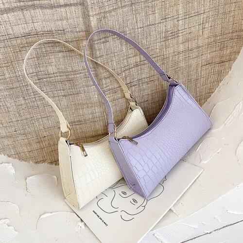 Fashion Alligator Pattern Women Handbag PU Leather Portable Business Small Underarm Shoulder Bags Female Casual Totes