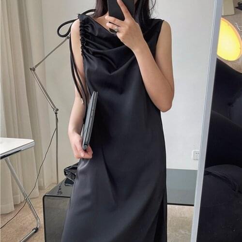 2021 New Summer High Quality Ladies Dress Loose Elegant Fashion Solid Color Women Dresses Cotton Casual Female Dress T159