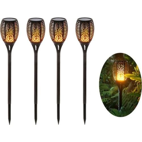 1/2/4/8 Pcs 12 LED Mini Solar Torch Light Garden Lamp Waterproof Flickering Flame Outdoor Landscape Decoration Garden Lawn Light