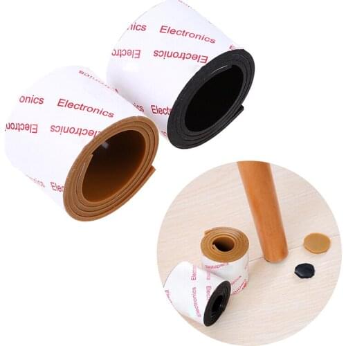 1Roll Silicone Self Adhesive Protector Furniture Chair Leg Floor Protector Non-slip Sticky Cabinet Mat Sofa Desk Protect Pad