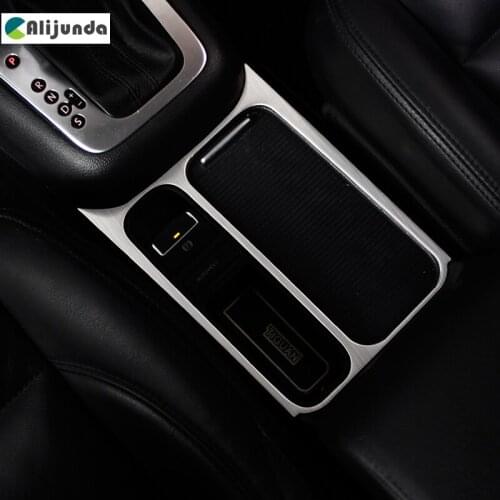 1pcs Stainless steel water cup holder panel decorative box For VW Tiguan 2010-2015