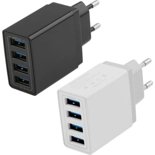 1pc 4 Ports USB Charger Adapter 5V Universal USB Fast Charging Multi-function Charger For Xiaomi Samsung