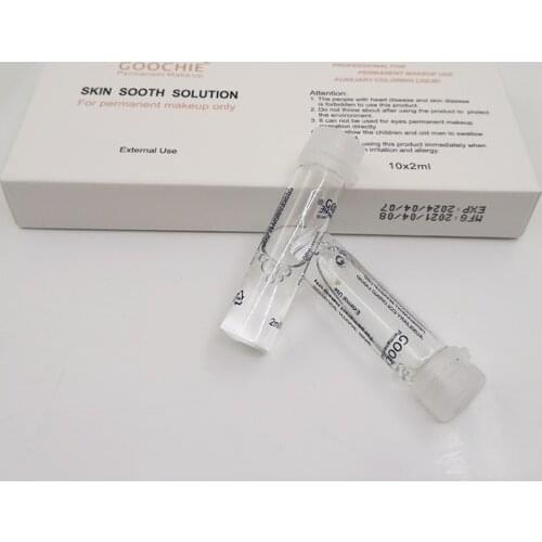 10Vials 2ml Goochie Skin Sooth Solution Painless Tattoo Fixing Agent Permanent Make up External stabilizer For Brow Tattoo Sooth
