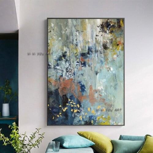 100% Handmade Abstract Oil Painting Minimalist Colorful Minimalist Wall Art On Canvas Modern For Living Room Bedroom