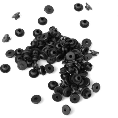 100pcs Rubber Grommets Nipples For Tattoo Machine Needles Black Tattoo Supplies Accessories