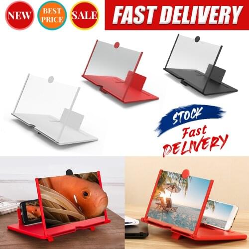 12 inch 3D Enlarged Phone Screen Magnifier Phone Holder Stand Video Amplifier Projector Bracket For Cell Phone Smartphone