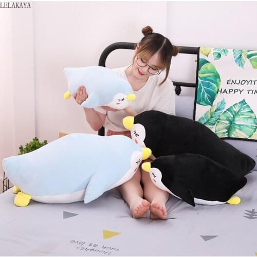 50/70CM Plush Childrens Toys Stuffed Cute Sea Animal Large Tummy Penguin Soft Pillow PP Cotton Boys Girls Cushion Birthday Gift