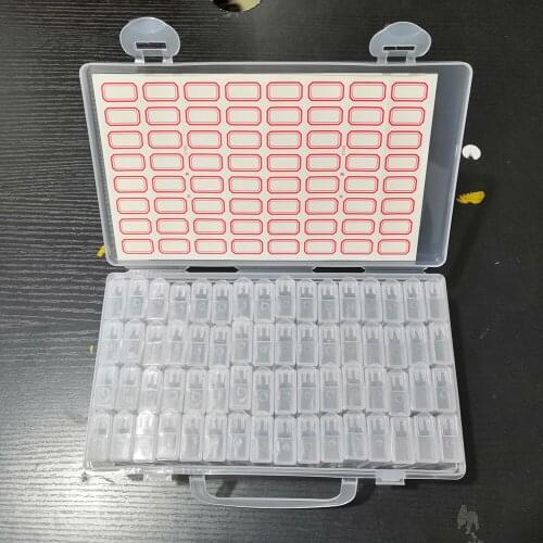 64pcs Diamond Painting Cross Stitch Tools Beads Container Diamond Embroidery Storage Accessory Mosaic Convenience Box