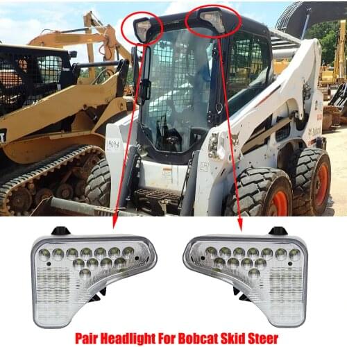 7251341 Right & Left LED Headlights For Bobcat Skid Steer A770,S450,S510,S530,S550,S570,S590,S595,S630,S650++ 7251340