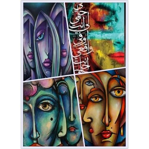 Full Square Drill 5D DIY Diamond Painting abstract girl 3d Embroidery fantasy face Cross Stitch rhinestone Mosaic Home Decor art