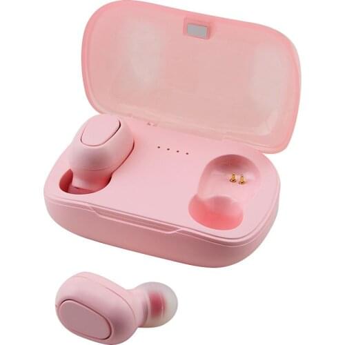 Bluetooth Wireless Earphone Music Sport Handsfree Computer Earbud With Microphone Mini Portable Pink Headset For Smartphone Girl
