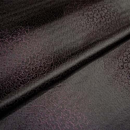 Black wind style damask satin fabric for DIY handmade tissue, patchwork cushion curtain sofa material