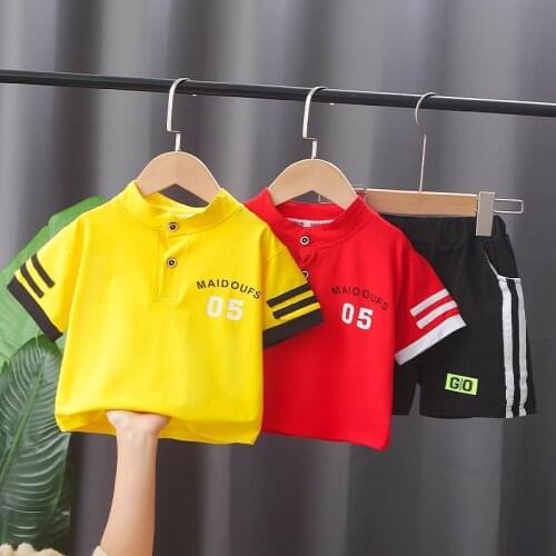 Boys Summer Clothes Sets 2021 Children Fashion Cotton T-shirts Shorts 2pcs Sports Suit For Baby 1 to 5 Years Toddler Tracksuits