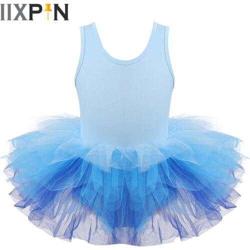 Kids Girls Ballet Dress Sleeveless Camisole Gauzy Dress Ballet Tutu Dress Wedding Birthday Party Gymnastics Leotards Dance Dress