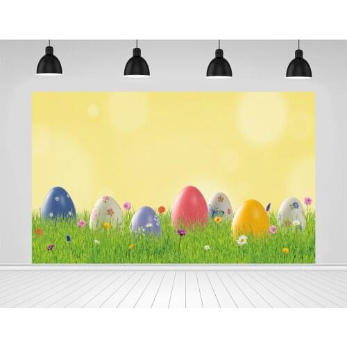 Scopiso Photographic Happy Easter Backdrops Egg Butterfly on the Grass Photo Studio Decoration Props Photography Background