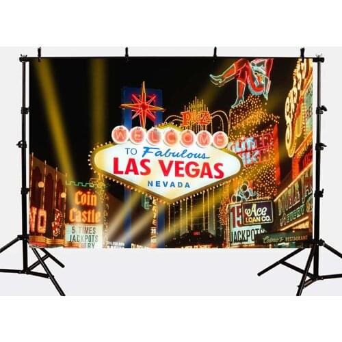 Mehofoto Lighting Las Vegas Photography Backdrops Birthday Party Photo Background Booth Studio Night City G-165