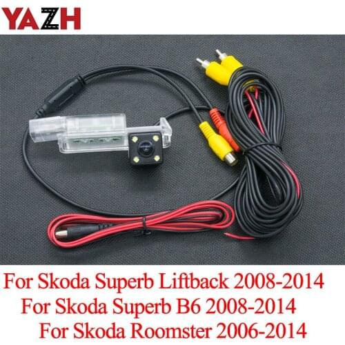YAZH Car Rear View Back Up Reverse Parking Camera For Skoda Roomster Superb Liftback B6 HD CCD Waterproof Night vision CCD+CAM