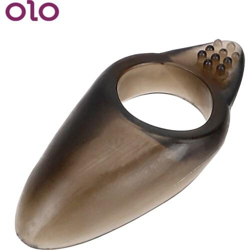 OLO Penis Ring Cock Ring Delay Ejaculation Clitoris Stimulate Adult Products Silicone Sex Toys for Men Male