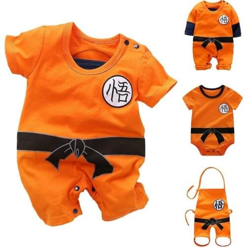 Anime Baby Rompers Newborn Baby Boys Clothes SON GOKU Toddler Jumpsuit Bebes Halloween Costumes For Baby Boy Girl Clothing