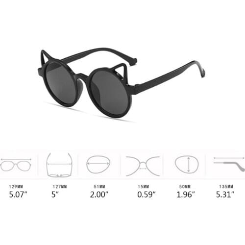 F3MD Fashionable Cat Ears Childrens Sunglasses Girls Boys Decorative Glasses Cute Baby Comfortable Eye Protection Eyewear
