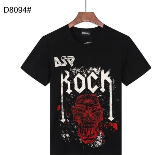 DSQ PHANTOM TURTLE Mens Short Sleeve Logo Series Graphic T-Shirt Men Fashion Print Cotton Tees Breathable Quality Tops D80942