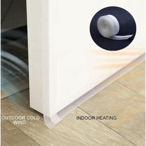 New 25mm / 35mm Wide Self Adhesive Weatherstrip Anti-Dust Frameless Window Sliding Sash Screen Door Bottom Draft Stopper Seal