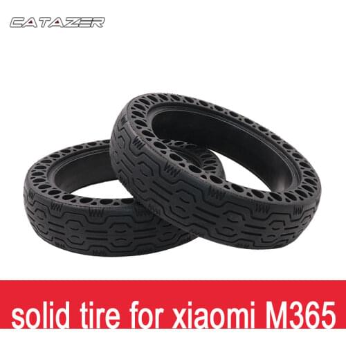 Solid Hollow Tires for Xiaomi M365 Accessories Non-Pneumatic Damping Rubber Tyre for Xiaomi M365 Electric Scooter Solid Tires