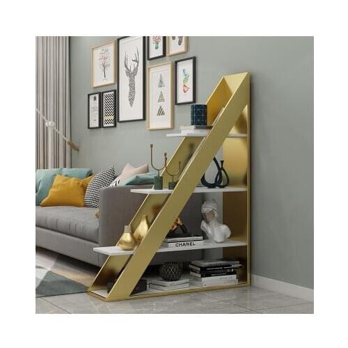 Shelf shelf living room partition iron art floor multilayer reception home office screen is simple and modern