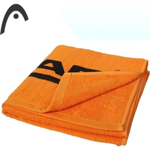 New 100% Cotton HEAD Tennis Squash Towel 100*50cm Multifunctional Sports Yoga Badminton Towel Orange Sweat-absorbent Bath Towels