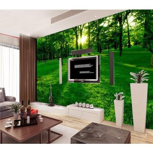 Custom 3d wallpaper Large 3 d mural TV wall in the sitting room sofa background wallpaper natural scenery
