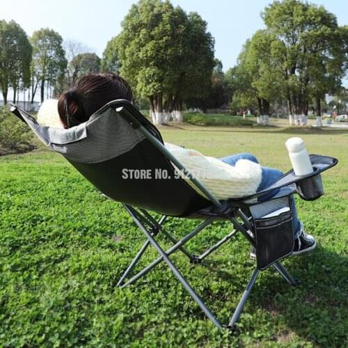 Outdoor folding chair portable camping leisure lunch break recliner backrest fishing stool director chair beach chair