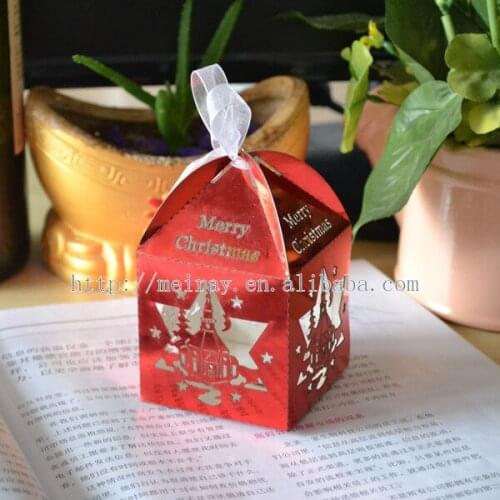 Laser cut Christmas gift boxes for christmas decorations made in china,cheap christmas ornaments wholesale