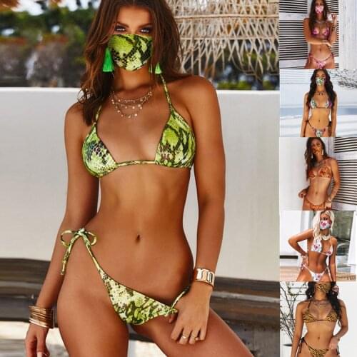 Sexy Bikinis 2021 New Print Bikinis Female Push up Bikini Set Swimming Wear for Bathing Suit Women Swimsuits 3 Peice Set Women