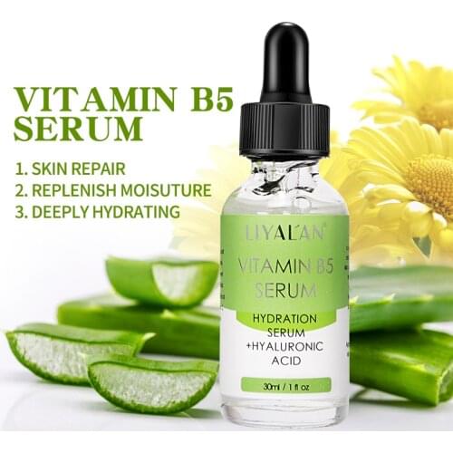 Vitamin B5 Serum With Hyaluronic Acid Face Skin Care Whitening Hydrating Oil Control Soothing Natural Organic Vit B5 Essence