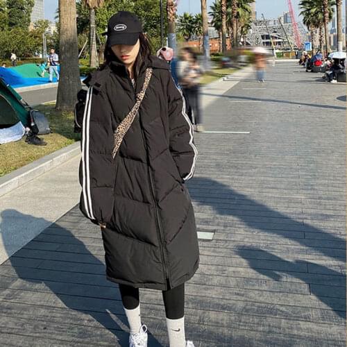 New cotton padded jacket womens mid winter long Korean loose bread jacket leisure cotton padded jacket down cotton padded jacket