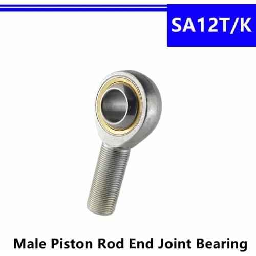 10Pcs SA12T/K Male Piston Rod End Joint Bearing Ball Head Fish Eye Universal Knuckle SA12TK P0SA12 12mm