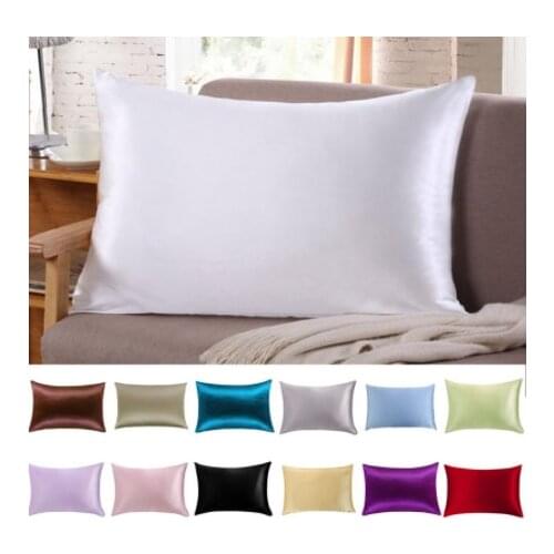 100% Mulberry Silk Pillowcase Top Quality Pillow Case 1 Pc Pillow Cover Silk Pillow Case 51cm x 76cm 13 Colors to Choose