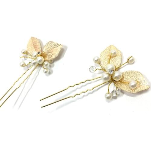 3 Pcs/Set Faux Pearl Beads Crystal Hairpin Euramerican Bridal Flower Geometrical Hair Stick Wedding Jewelry Headwear Accessories