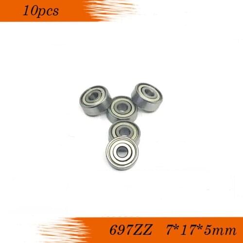 697ZZ Bearing ABEC-1 10PCS 7x17x5mm Miniature 697Z Ball Bearings 619/7 ZZ Z2V1