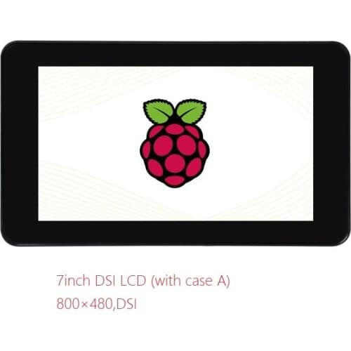 7inch Capacitive Touch Display For Raspberry Pi,With Protection Case,800×480,DSI Interface,Supports Pi 4B,Ubuntu/Kali/WIN10 IoT