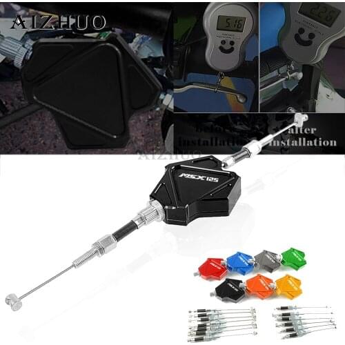 Motorcycle Accessories CNC Aluminum Stunt Clutch Lever Easy Pull Cable System For Honda GROM MSX125 2014 2015 2016 2017