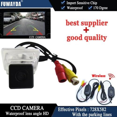 FUWAYDA WIRELESS CAR REAR VIEW REVERSE Mirror CAMERA for Mercedes-Benz C E S CLASS CL CLASS W204 W212 W216 W221 With Guide Line