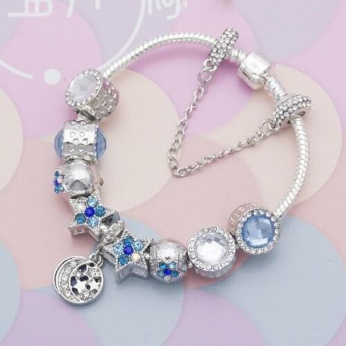 New style DIY Star Large Convex Series Womens Snake Bone Bracelet