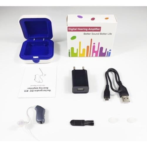 Digital Hearing Aids Rechargeable Audifonos Sound Amplifier Professional Hearing Aid BTE Hearing Device Audifonos for Deafness