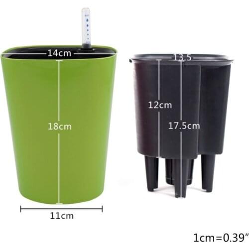 D0AC PP Self Watering Planters Flower Pots Indoor with Water Level Indicators