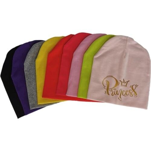 Newbron letter princess crown hat child kids toddler hat for girls beanie designer polo kids hats girls bonnet photography props