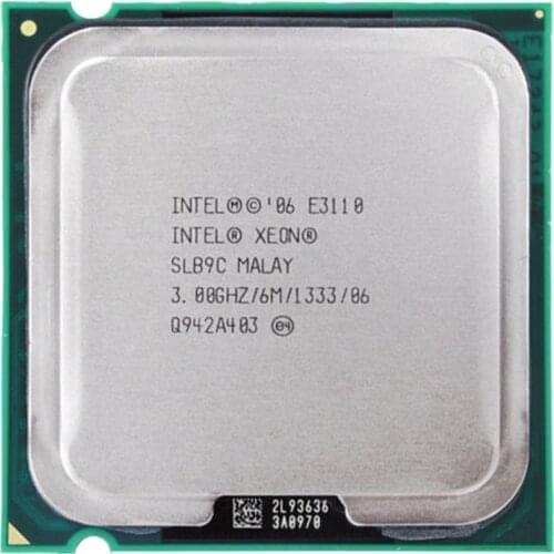 Intel XEON 2 CORE E3110 Processor Socket LGA 775 CPU 3.0GHz LGA775 6MB L2 Dual-Core FSB 1333MHz