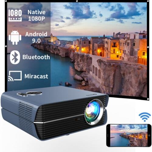 2021 Home Projector Beamer Video Led 6000 Lumens Wireless Aiplay 800DAB Freeshipping Full Hd 1080P Projector For Mobile Phone